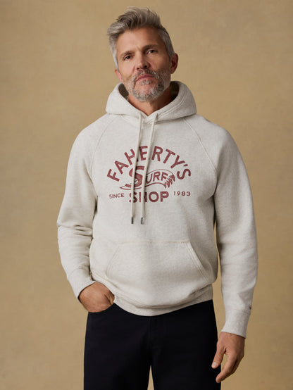 Surf Shop High Standard Fleece Hoodie - Antique Ivory Heather