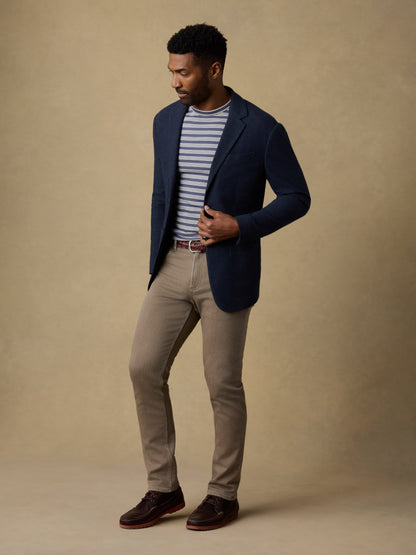 Highland Knit Blazer - Navy Ridge Melange
