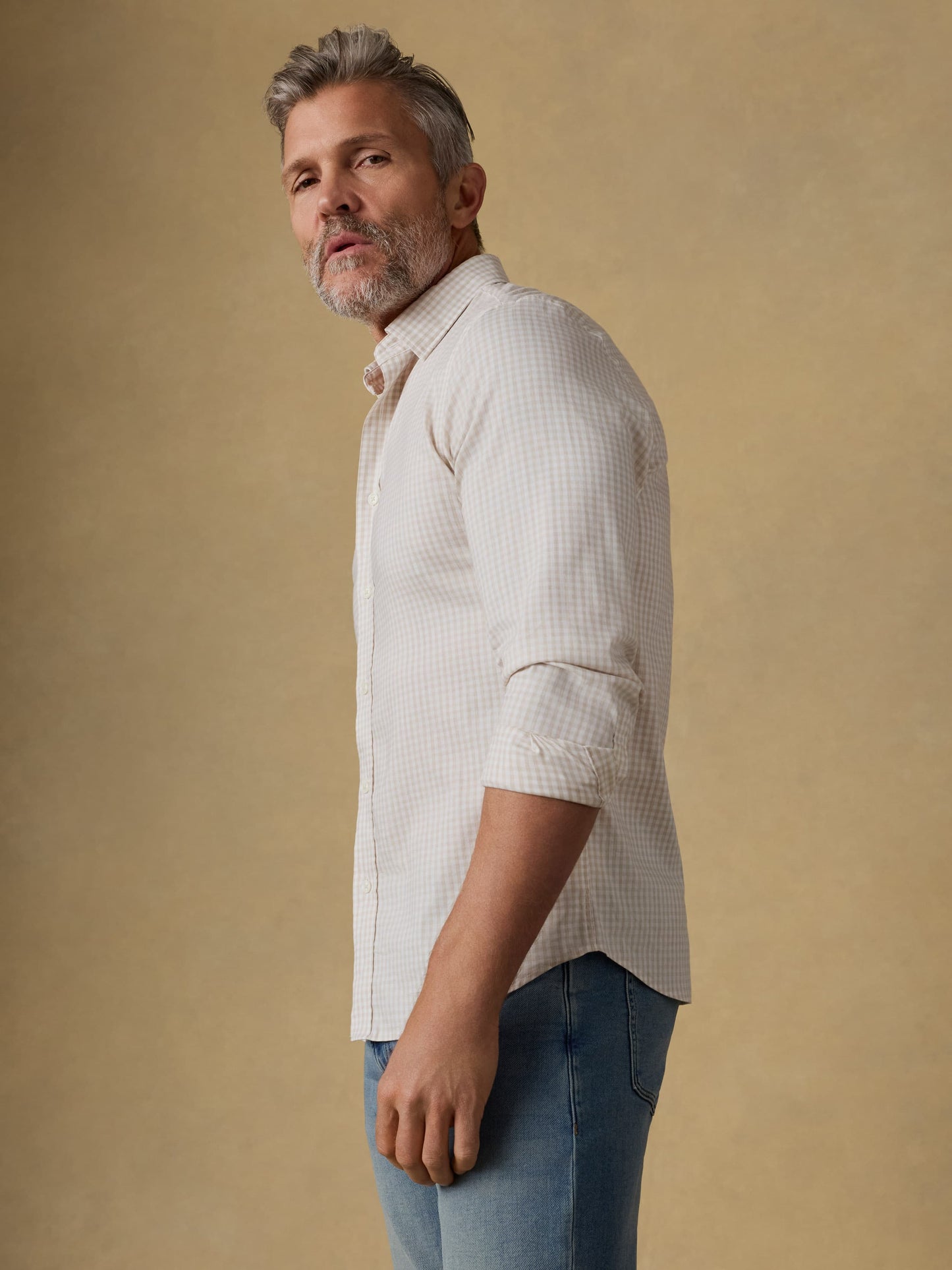 The Movement™ Shirt - Faded Khaki Gingham