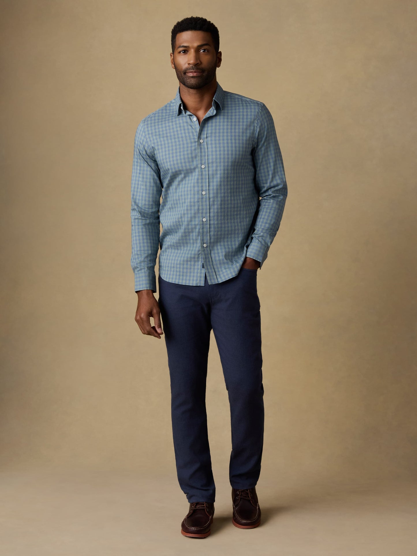 The Movement™ Shirt - Sage Marine Gingham