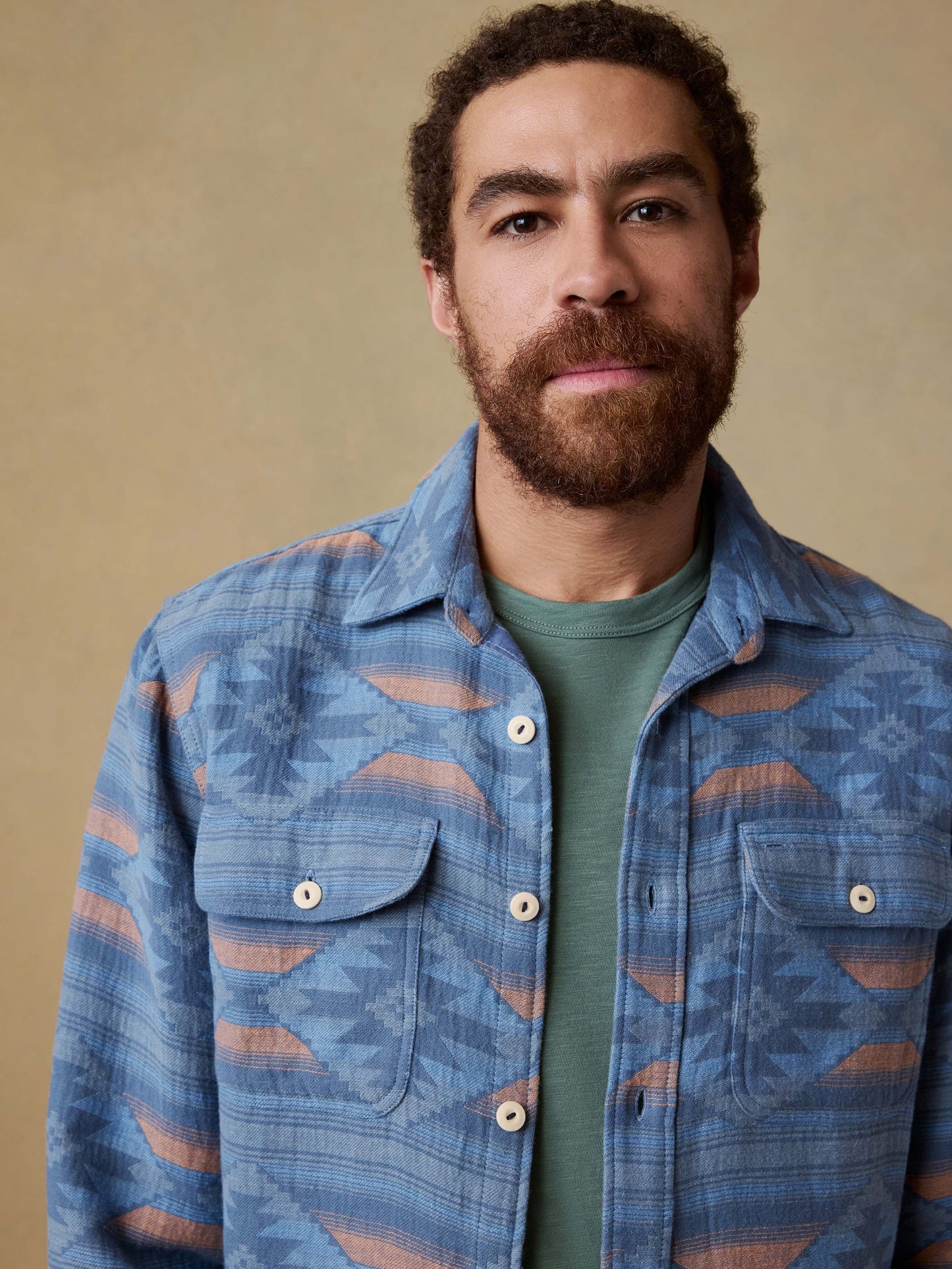 Doug Good Feather Canyon Overshirt - Blue Western Range