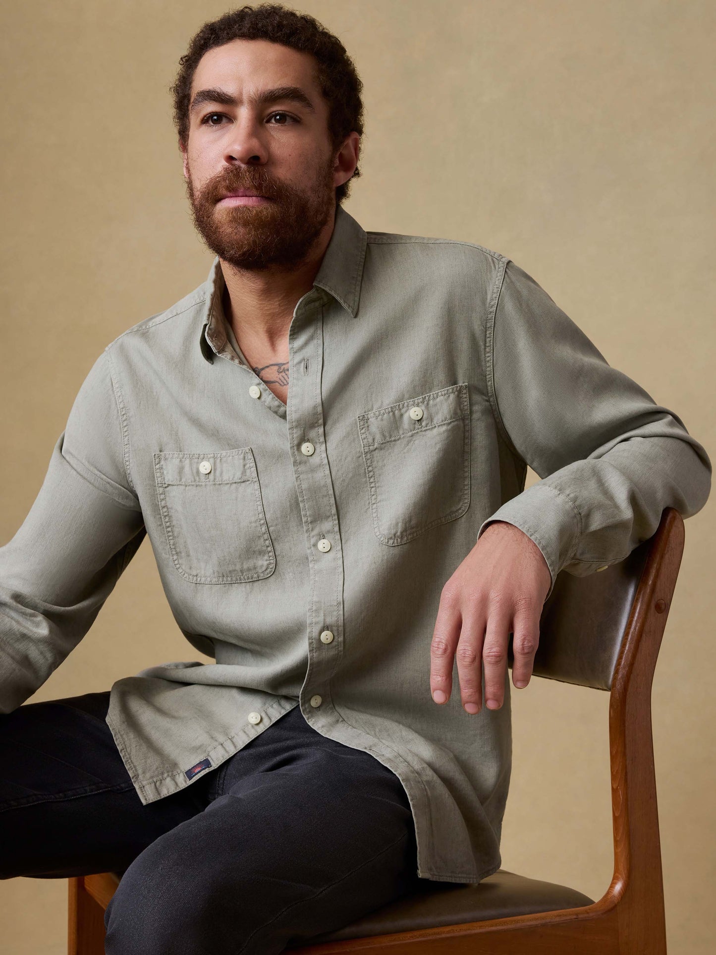 Tried & True Chambray Workshirt - Coastal Sage