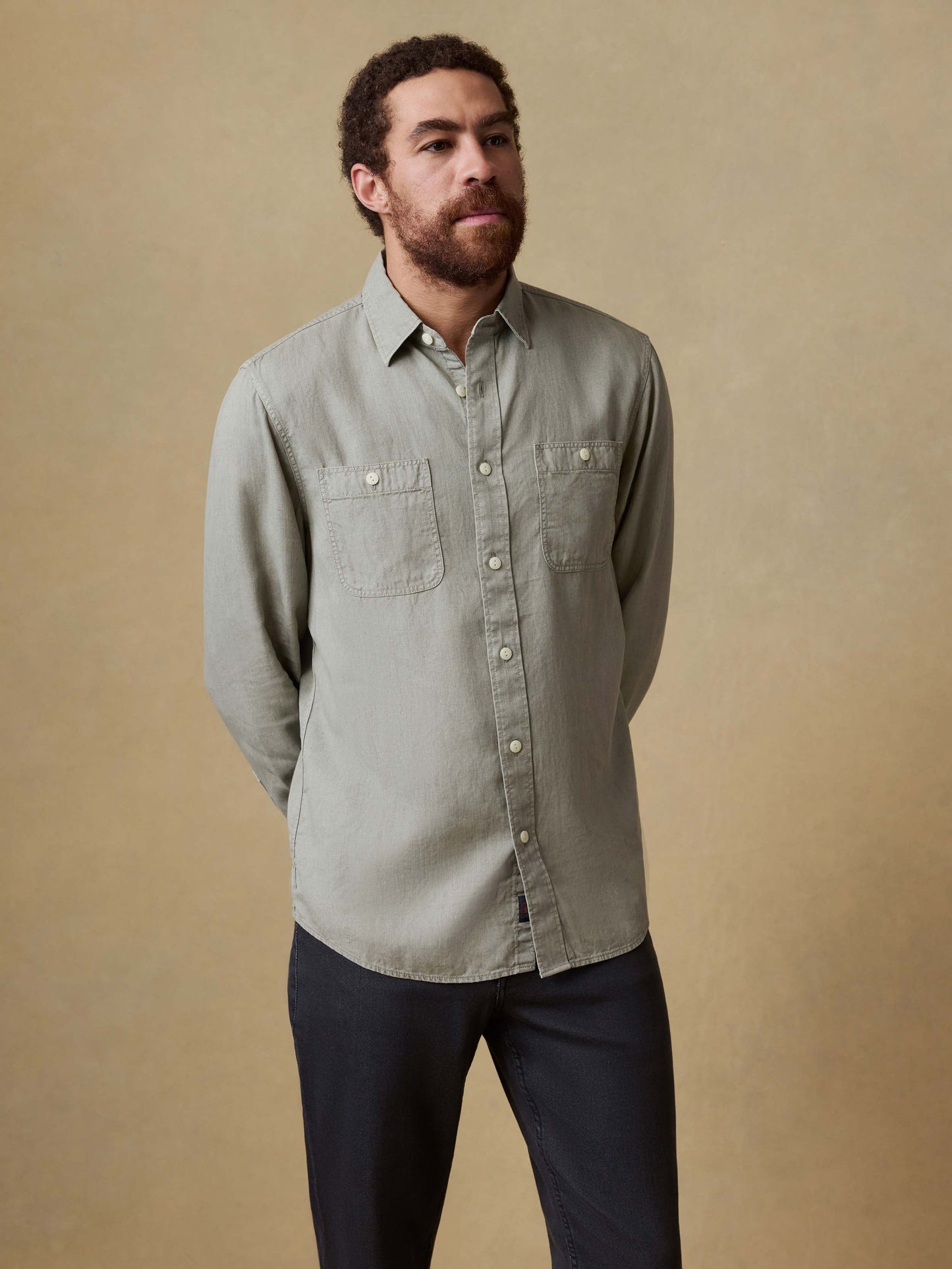 Tried & True Chambray Workshirt - Coastal Sage