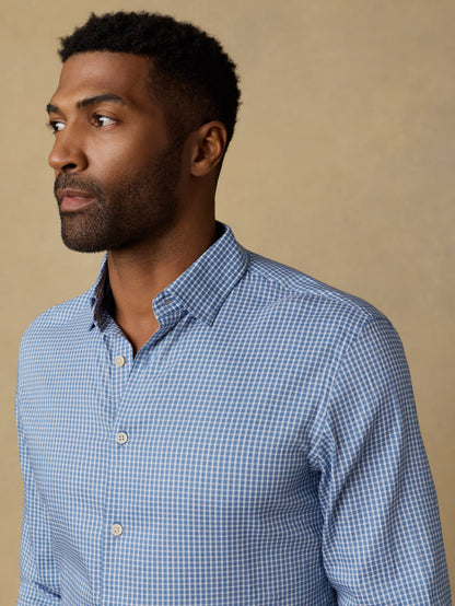 Movement™ Monterey Shirt - White Blue Check