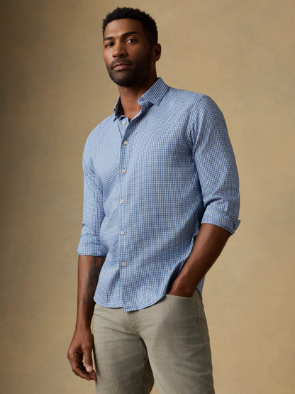 Movement™ Monterey Shirt - White Blue Check