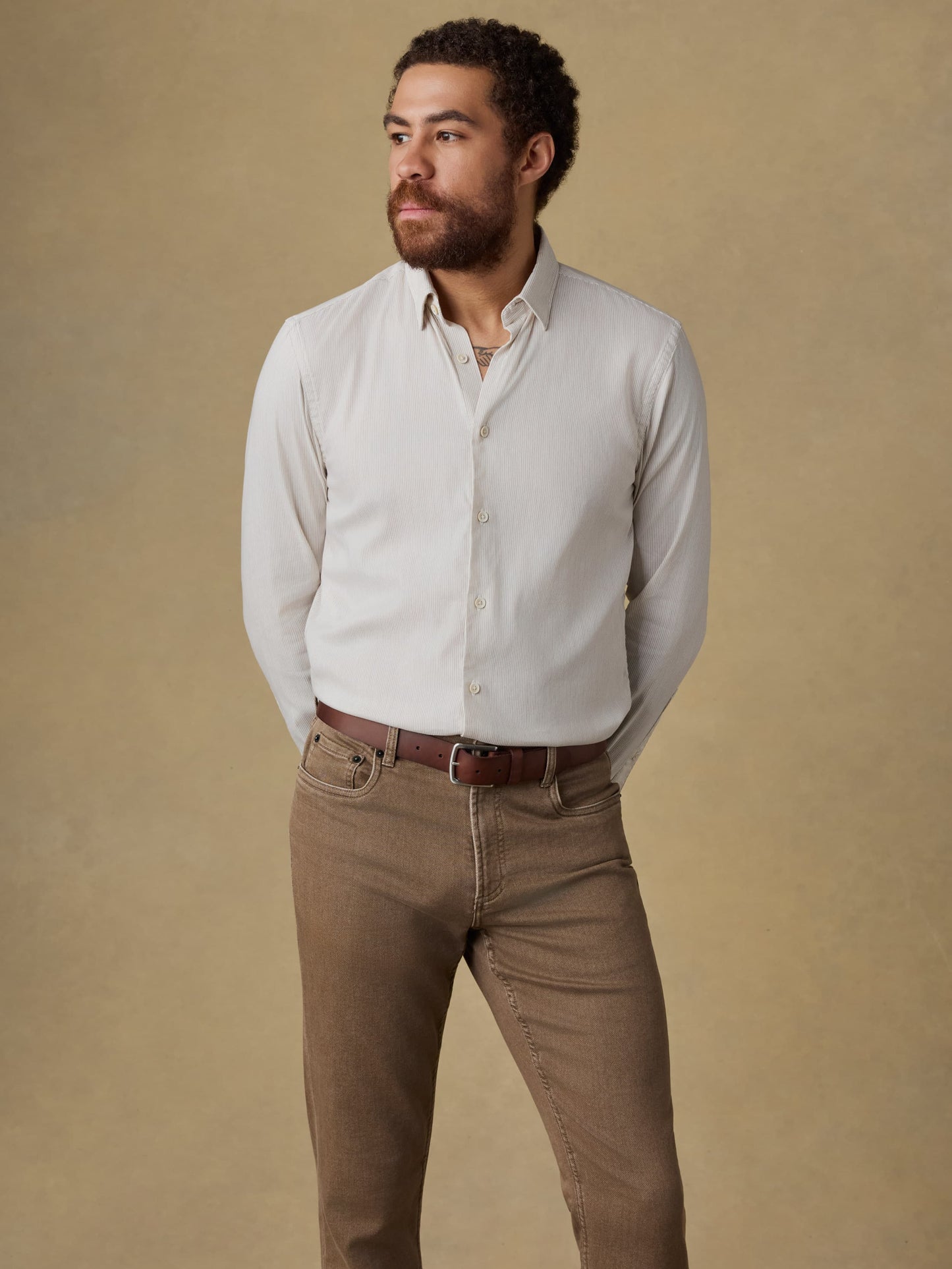 Movement™ Monterey Shirt - Wood Wall Stripe
