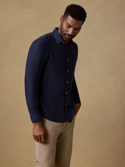 Laguna Linen Shirt - Island Navy