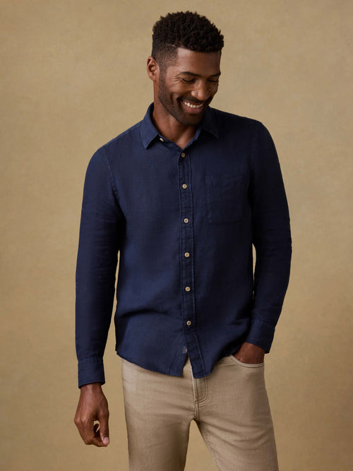 Laguna Linen Shirt - Island Navy