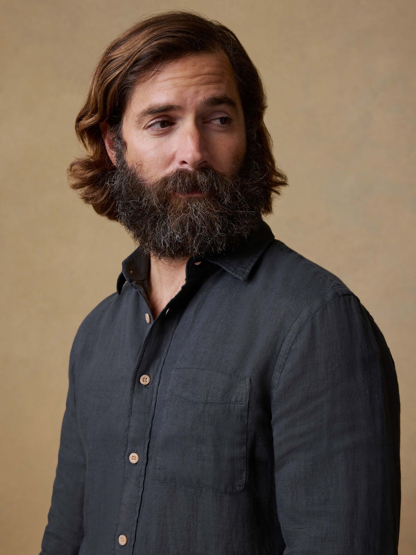 Laguna Linen Shirt - Washed Black