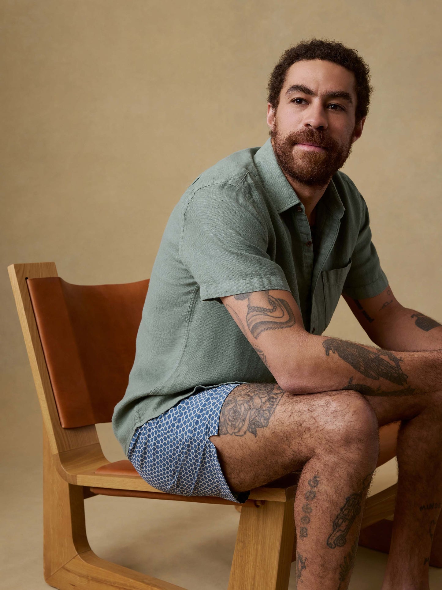 Short-Sleeve Palma Linen Shirt - Spruce
