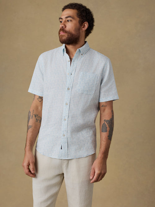Short-Sleeve Breeze Shirt - Clear Sky Leaf