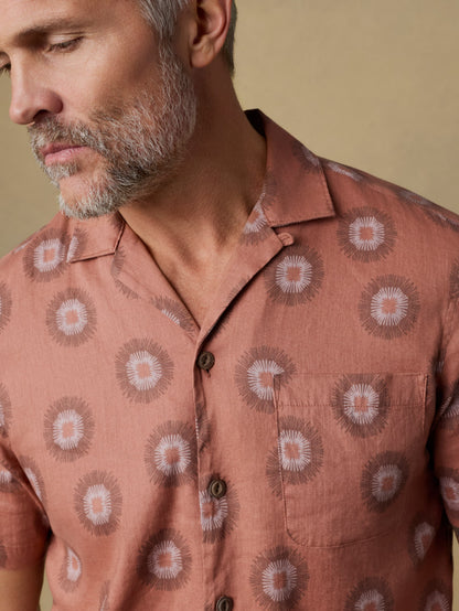 Short-Sleeve Breeze Camp Shirt - Sienna Coast Fireworks