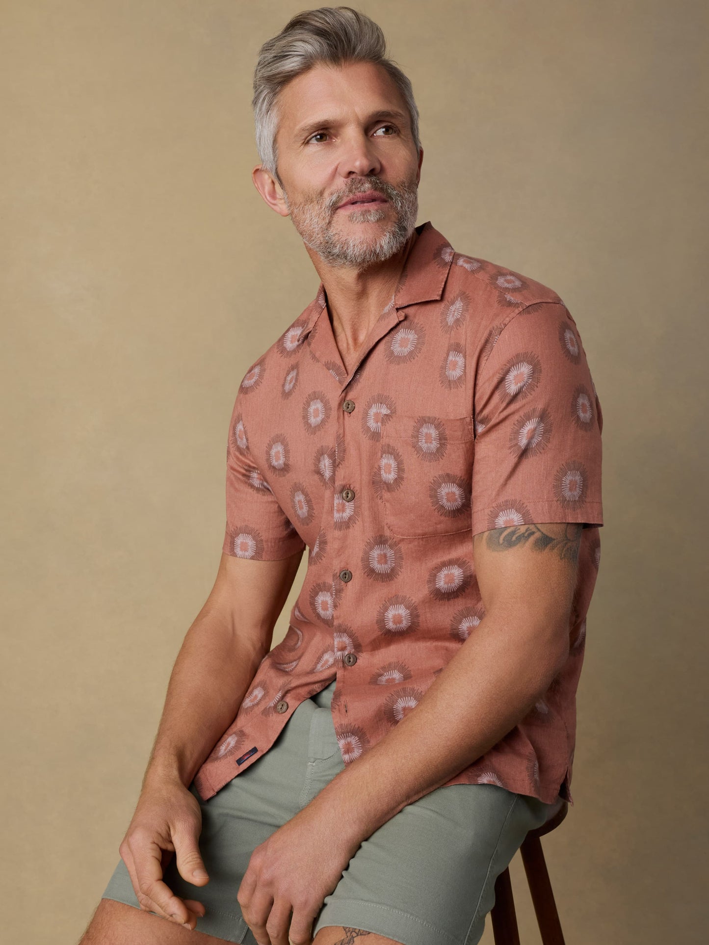 Short-Sleeve Breeze Camp Shirt - Sienna Coast Fireworks