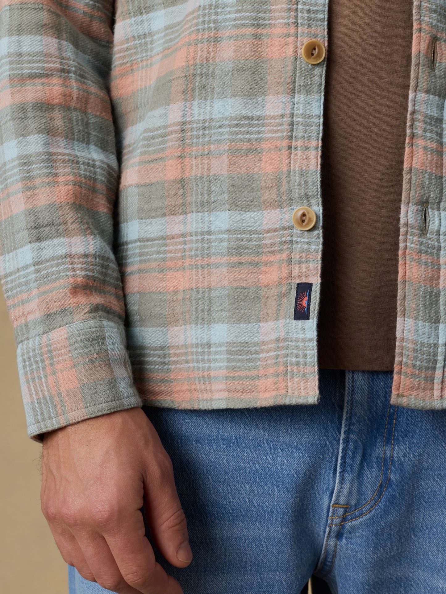 Belmar Workshirt - Olive Sunset Plaid