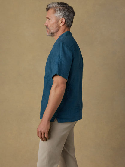 Short-Sleeve Embroidered Shirt - Pacific Tides