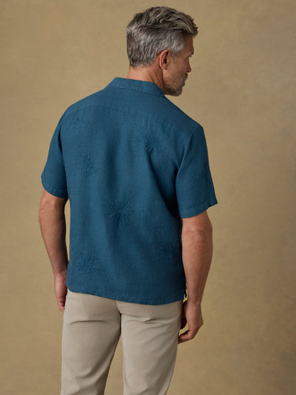 Short-Sleeve Embroidered Shirt - Pacific Tides