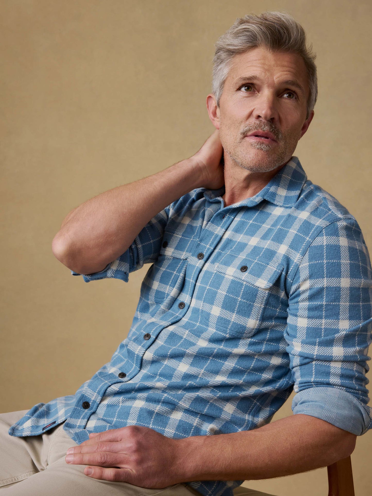 Legend™ Sweater Shirt - Blue Landing Plaid