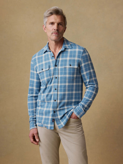 Legend™ Sweater Shirt - Blue Landing Plaid