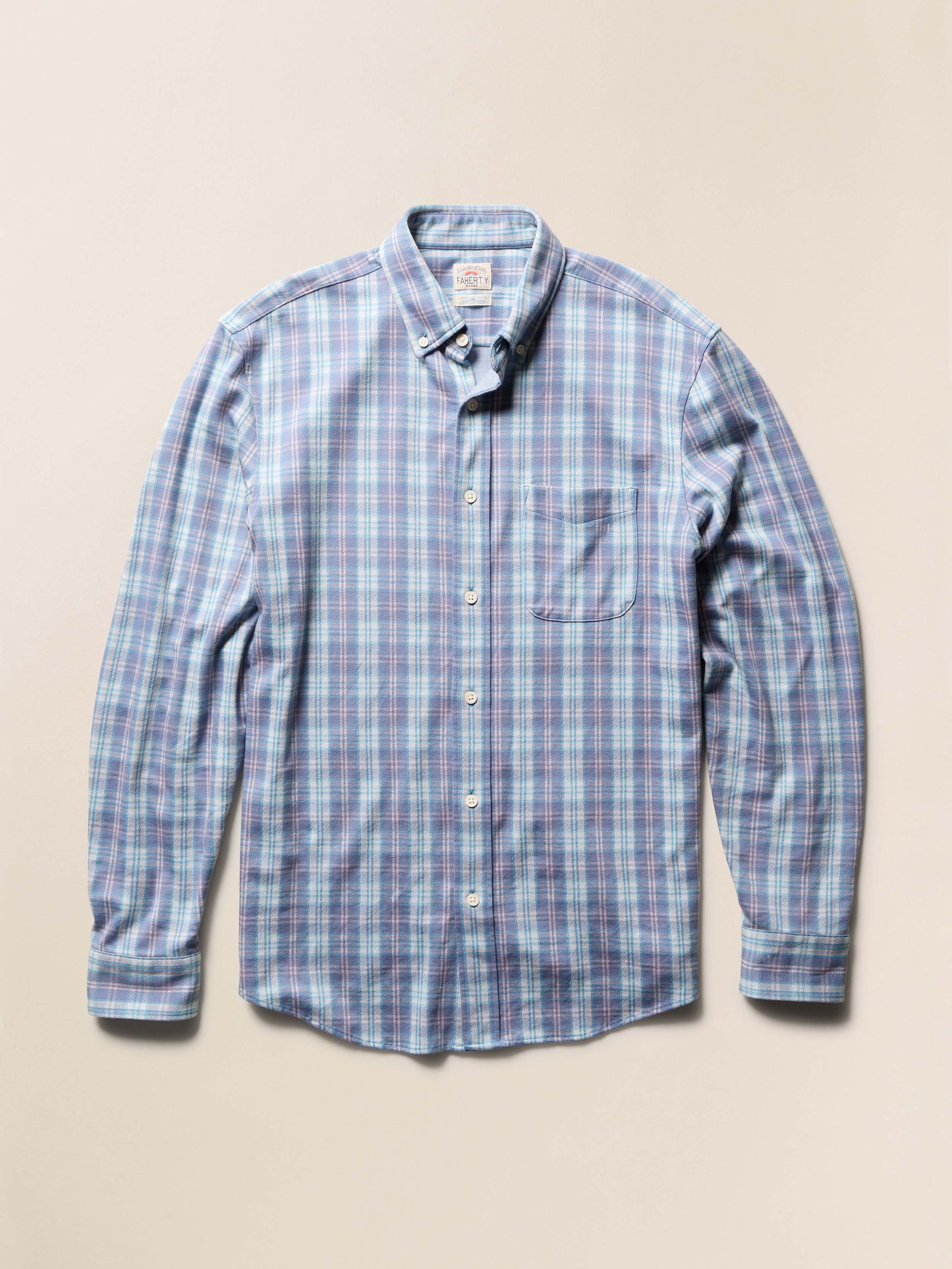 Coastline Knit Shirt - Summer Teal Plaid