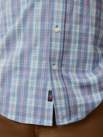 Coastline Knit Shirt - Summer Teal Plaid