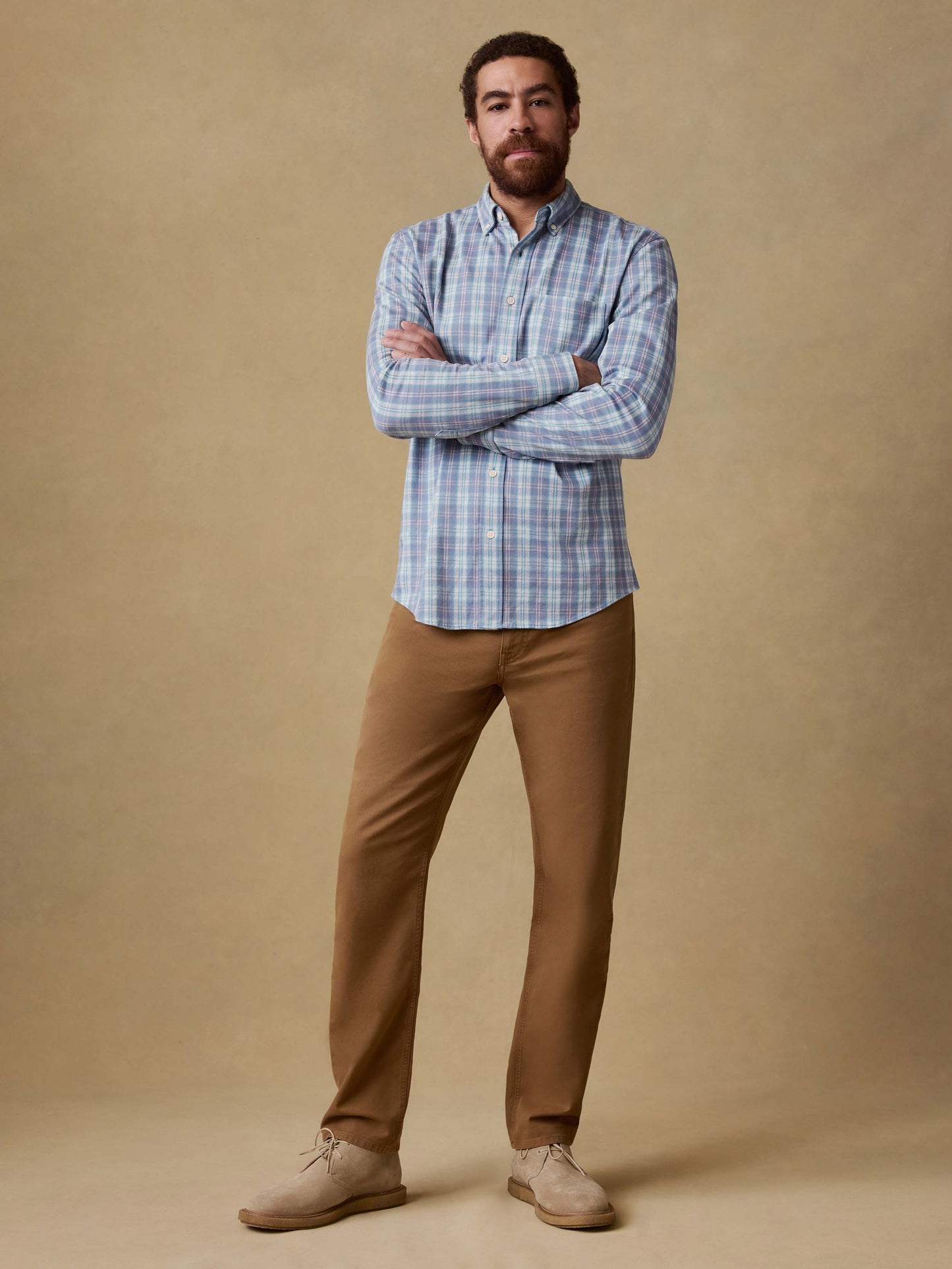 Coastline Knit Shirt - Summer Teal Plaid