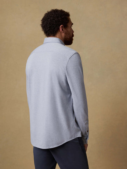 Coastline Knit Shirt - Oceanside Blue