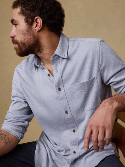 Coastline Knit Shirt - Oceanside Blue