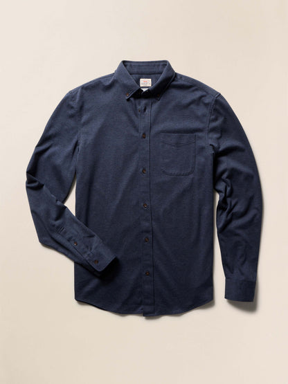 Coastline Knit Shirt - Ocean Heather Twill