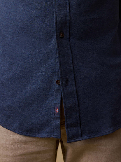 Coastline Knit Shirt - Ocean Heather Twill
