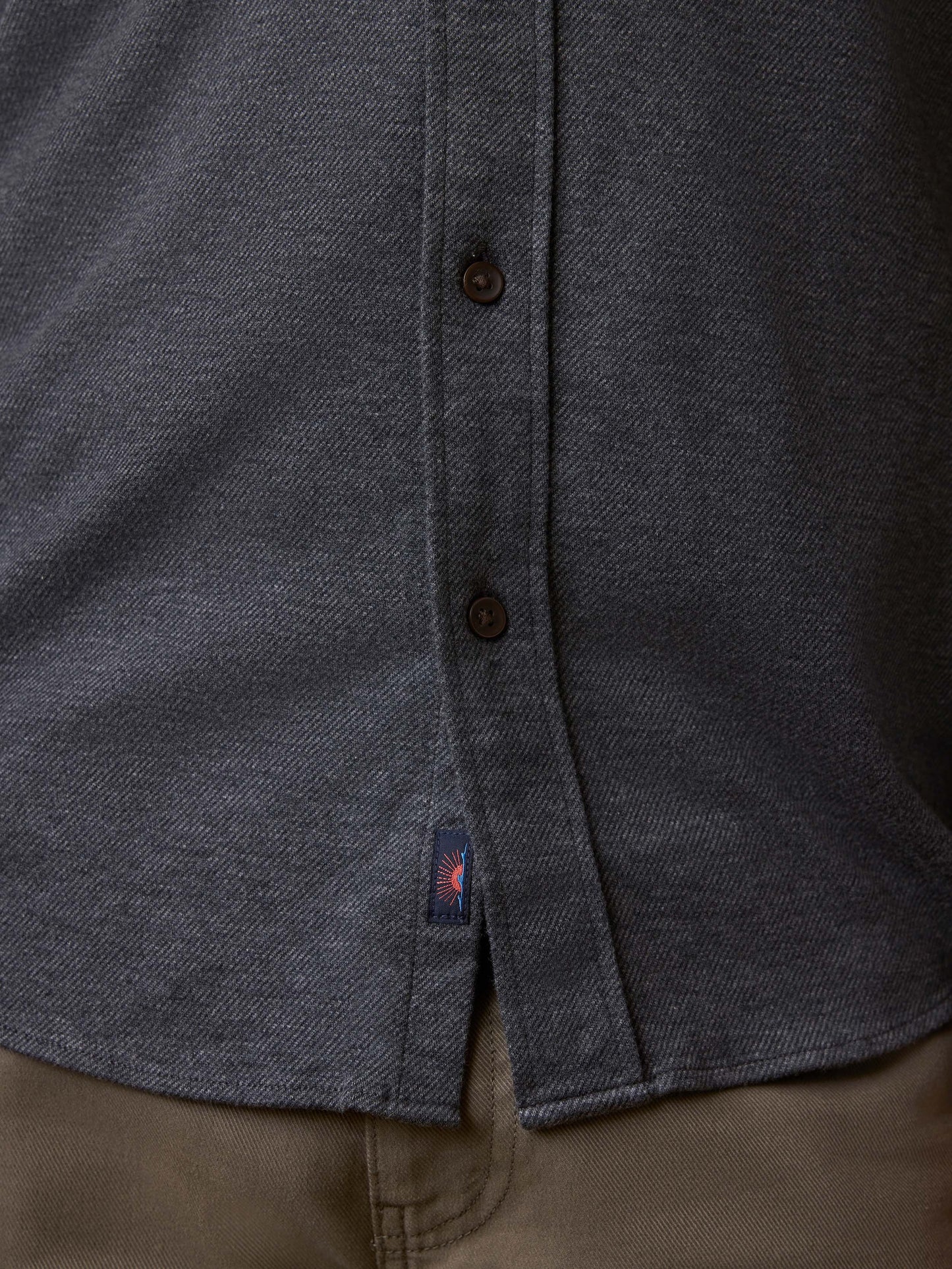 Coastline Knit Shirt - Charcoal Heather Twill