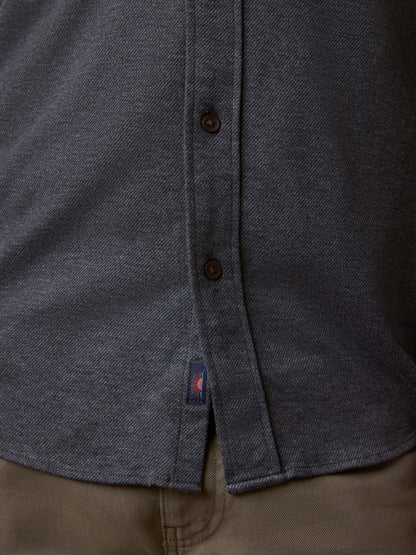 Coastline Knit Shirt - Charcoal Heather Twill