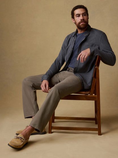 Coastline Knit Shirt - Charcoal Heather Twill