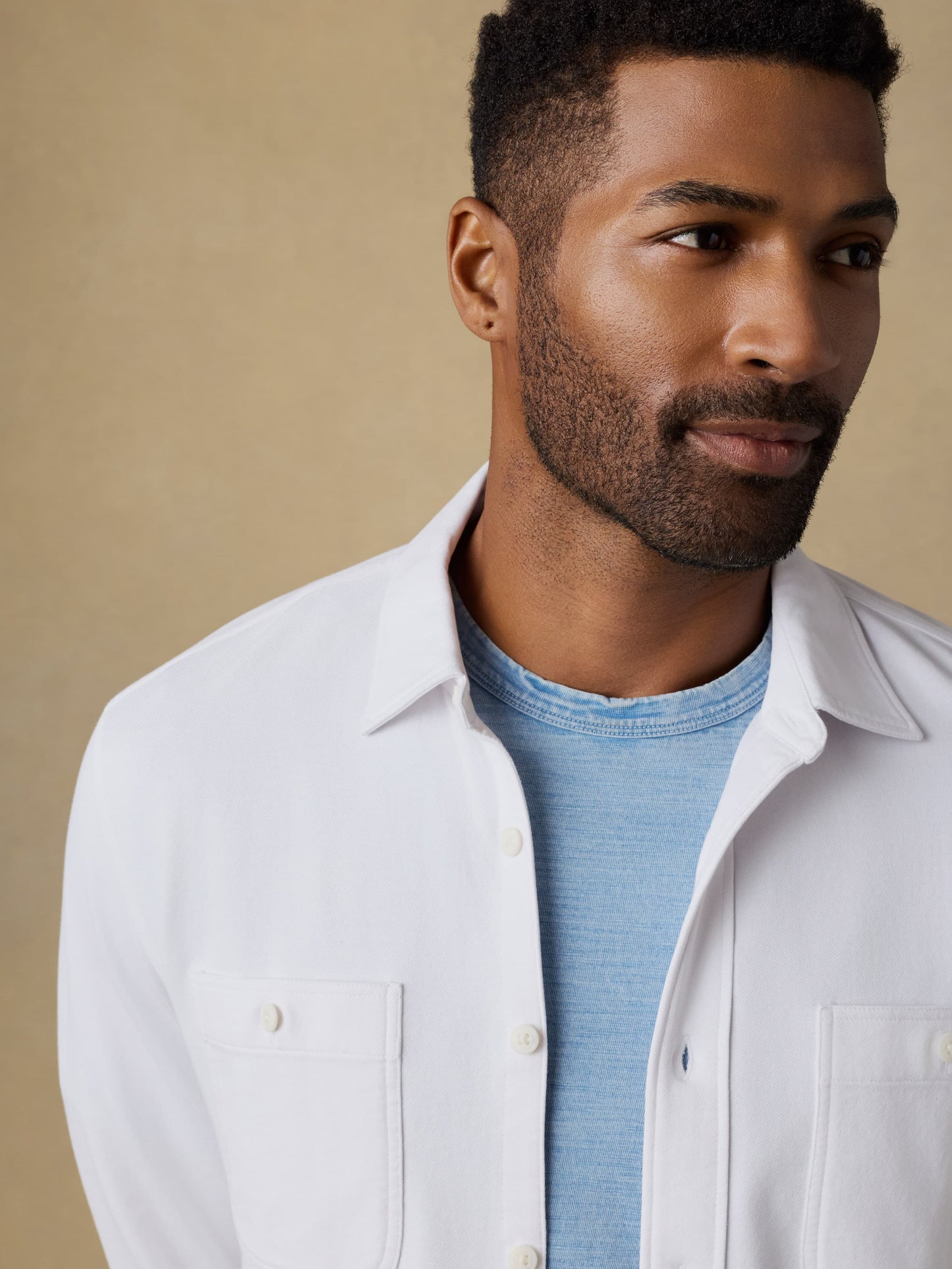 Field Knit Shirt - Pure White