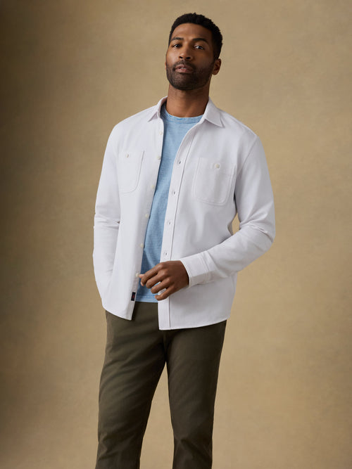 Field Knit Shirt - Pure White