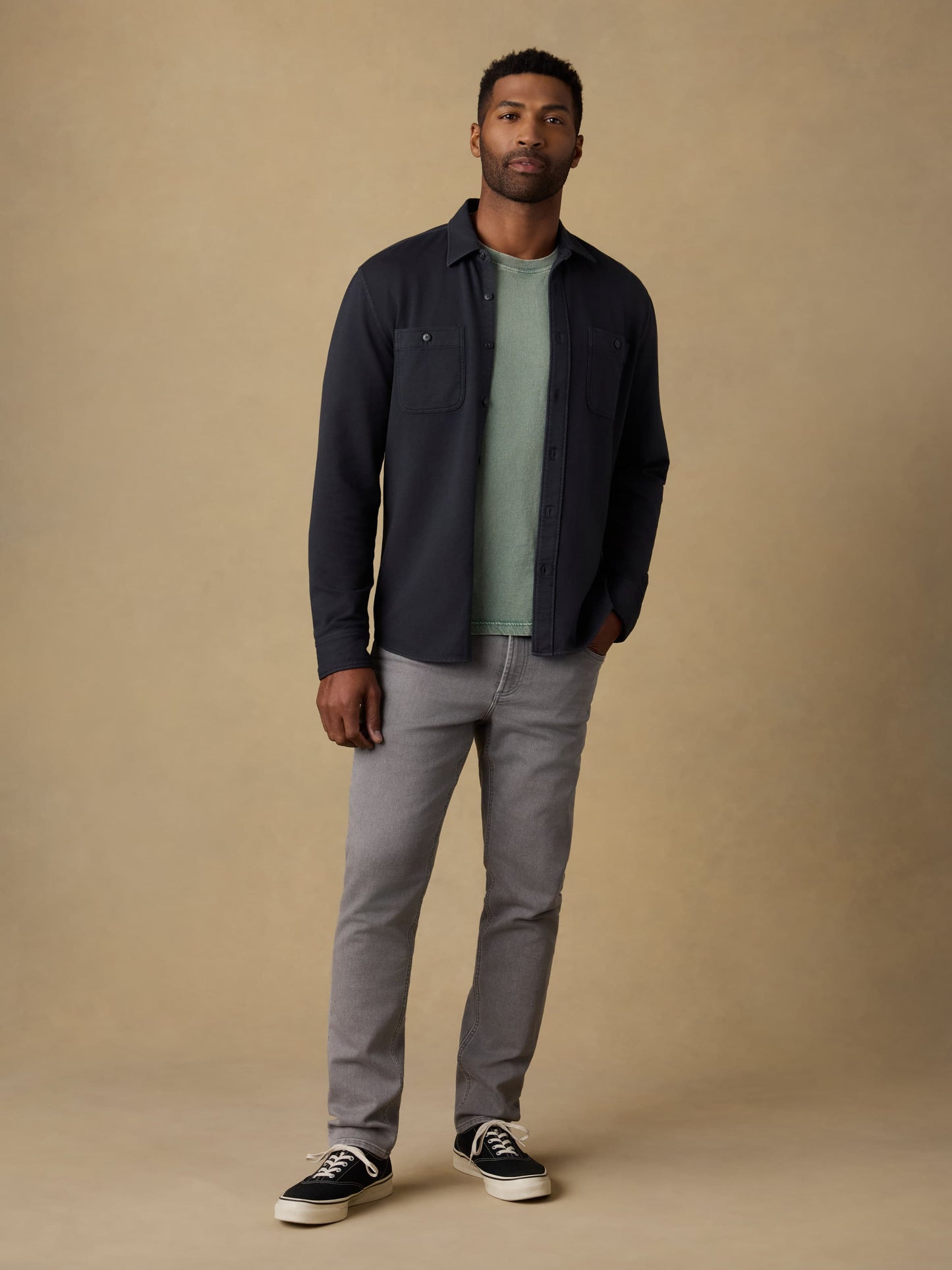 Field Knit Shirt - Washed Charcoal