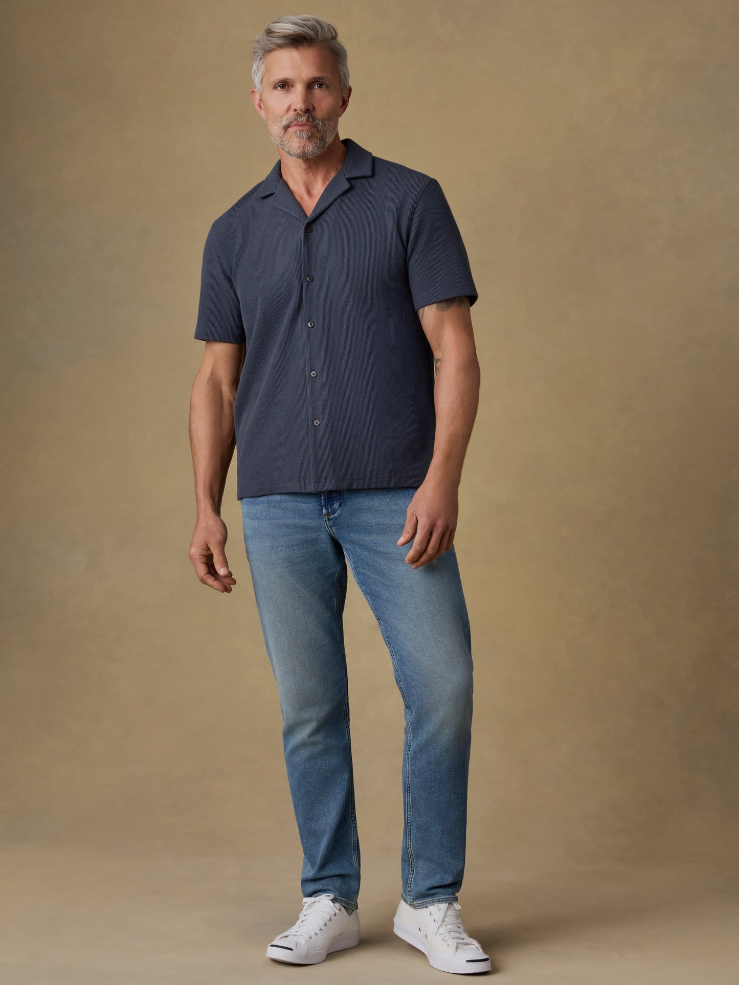 Short-Sleeve Oasis Camp Shirt - Granite Navy