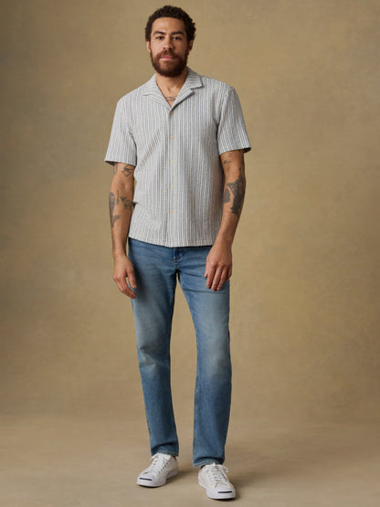 Short-Sleeve Oasis Camp Shirt - Shore Navy Stripe