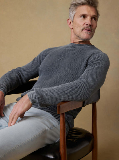Sunwashed Crewneck Sweater - Faded Black