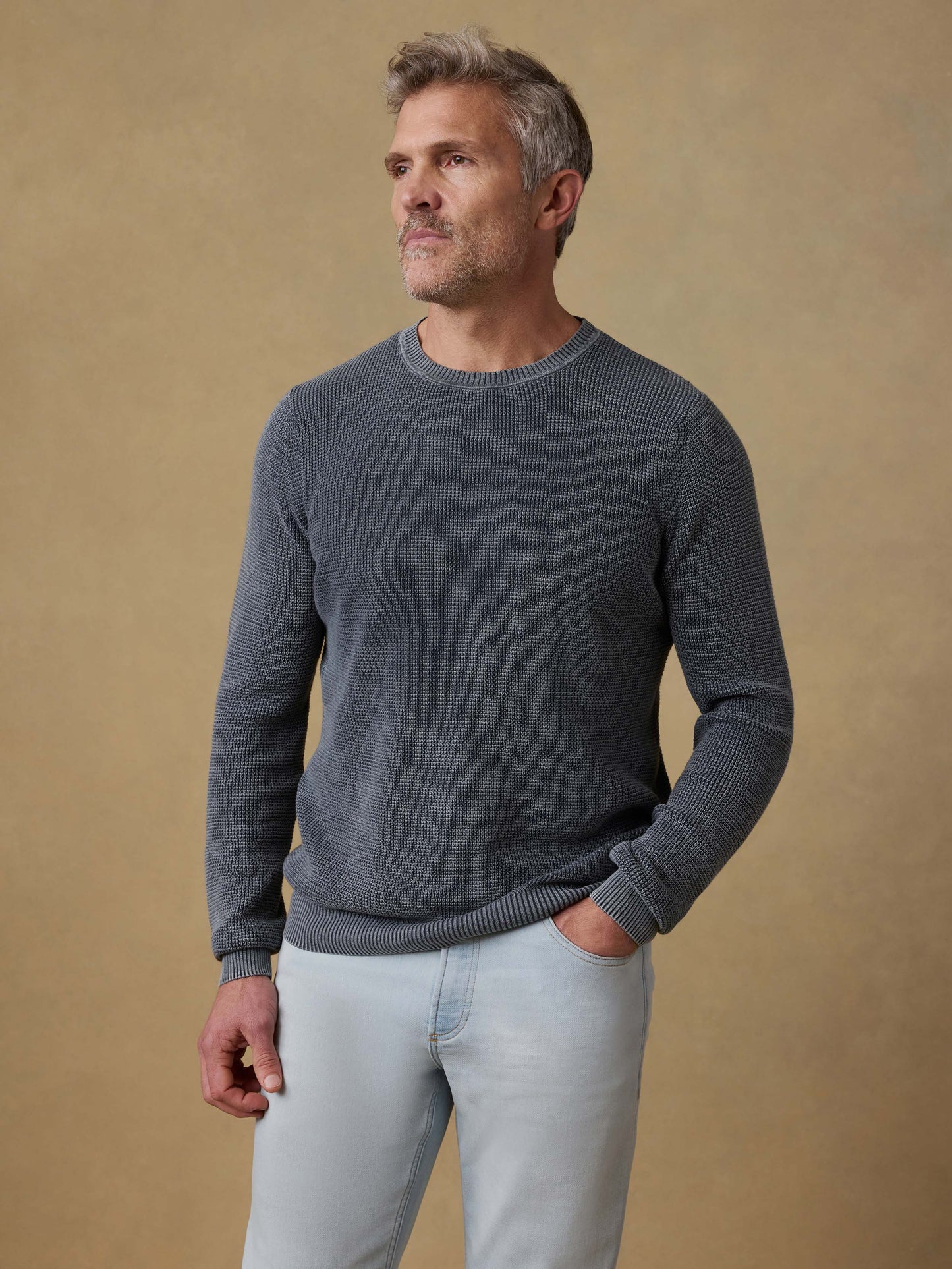 Sunwashed Crewneck Sweater - Faded Black