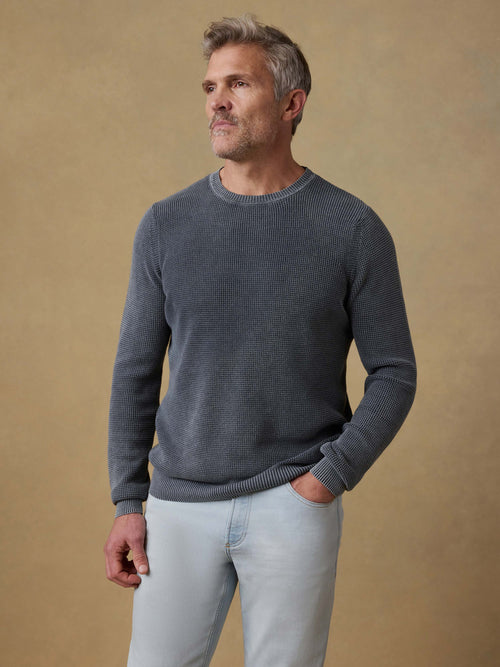 Sunwashed Crewneck Sweater - Faded Black
