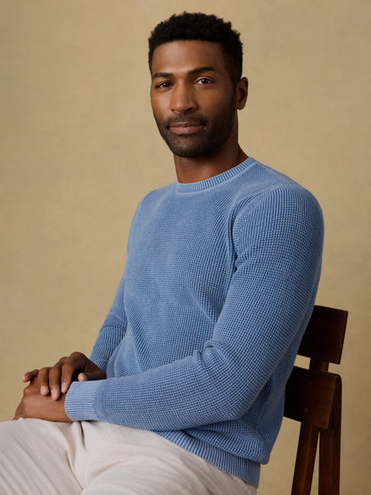 Sunwashed Crewneck Sweater - Blue Sea