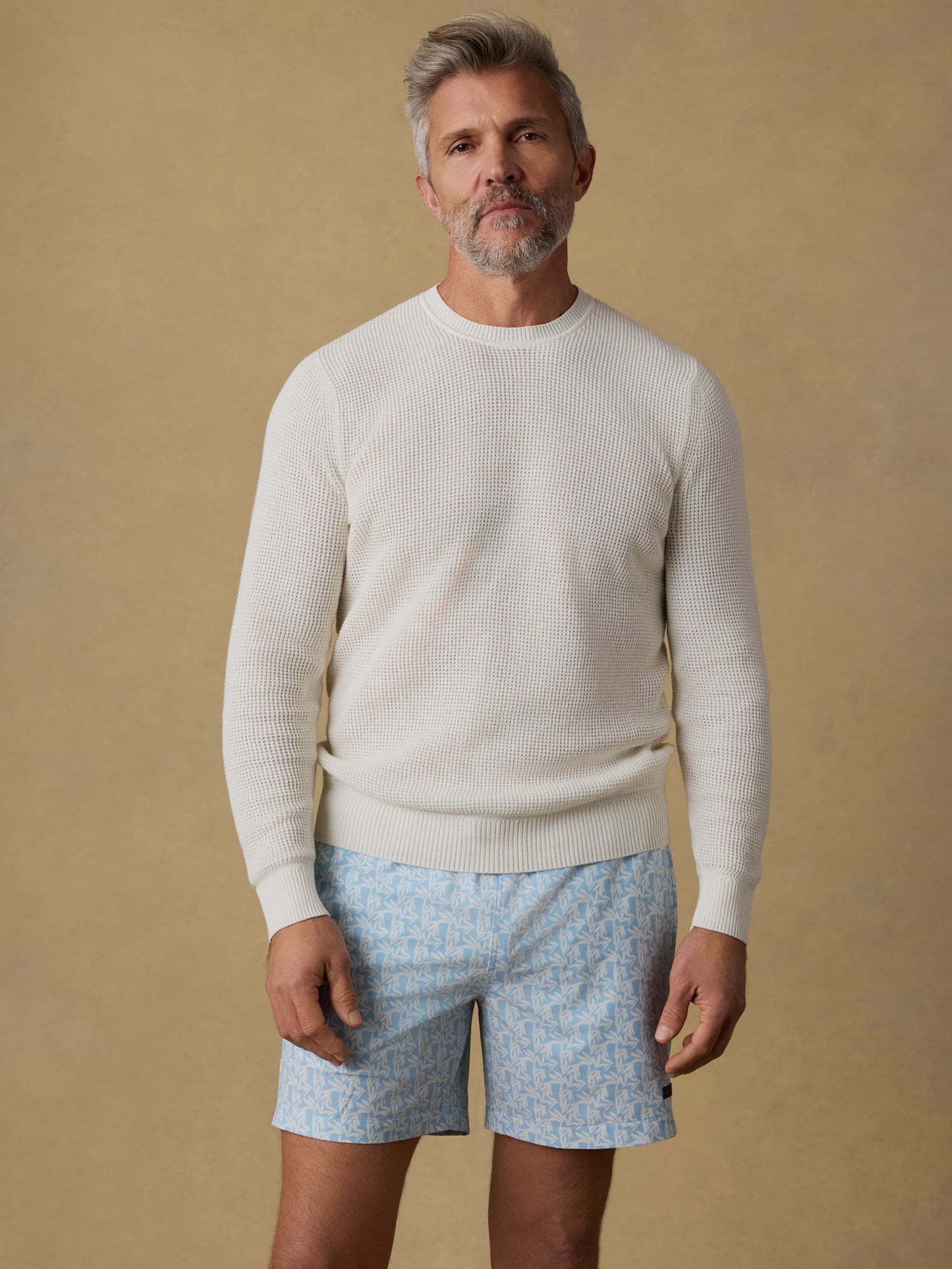 Sunwashed Crewneck Sweater - White Shell