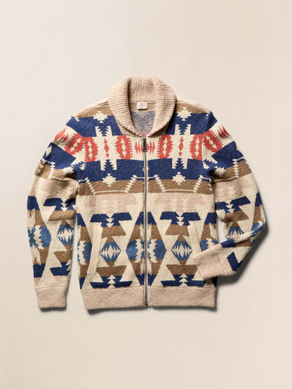 Thunder Voice Eagle Cardigan - Sand Four Eagles
