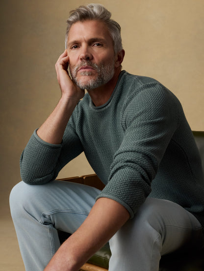 Sunwashed Dockside Sweater - Mountain Olive