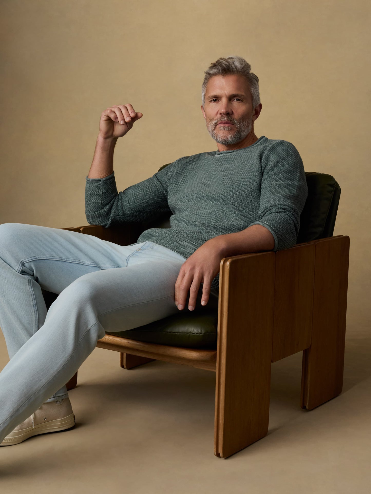 Sunwashed Dockside Sweater - Mountain Olive