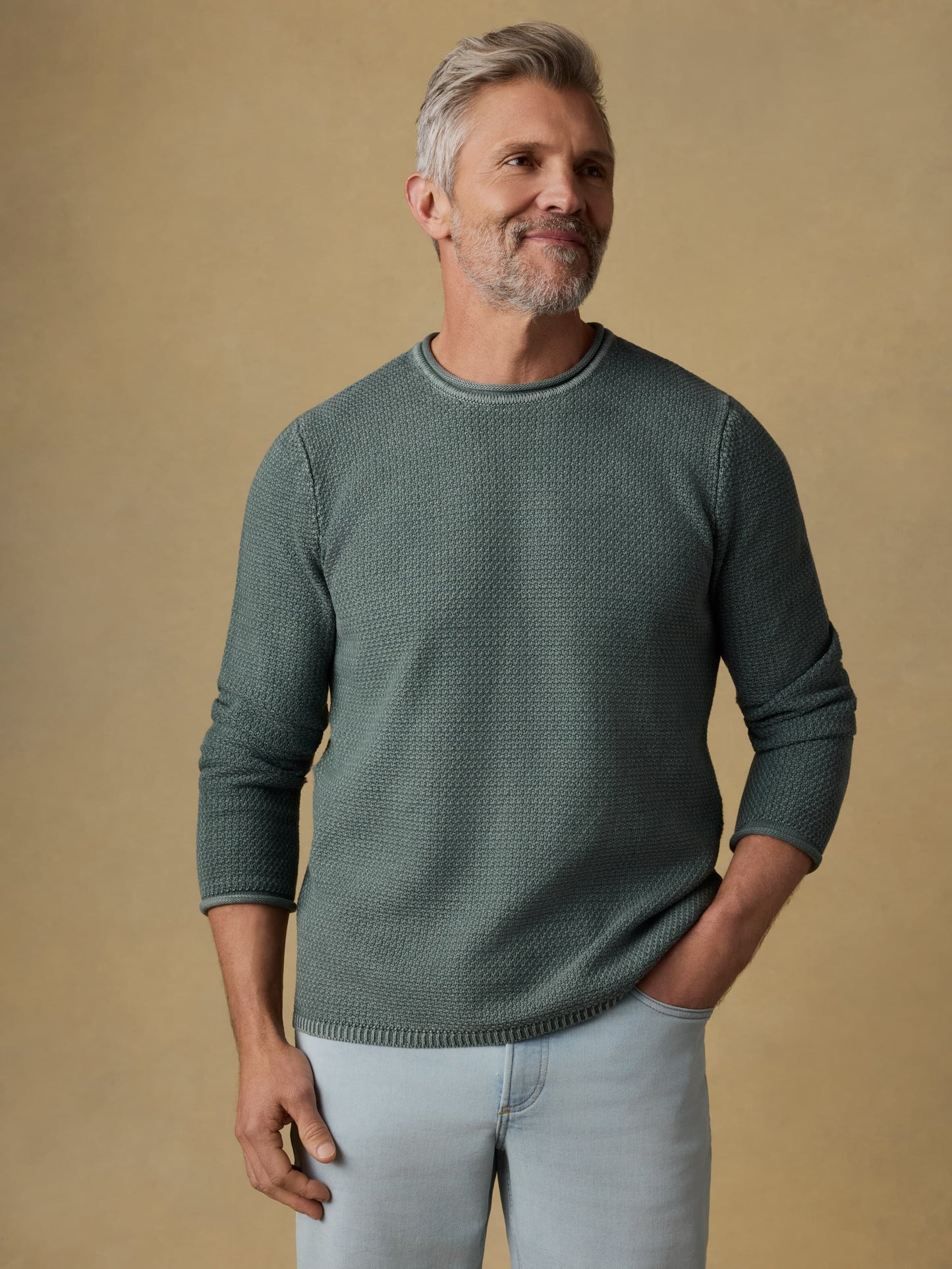 Sunwashed Dockside Sweater - Mountain Olive