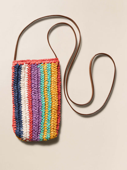 Straw Stripe Crossbody - Rainbow Stripe