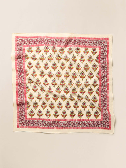 Antique Bouquet Bandana - Egret Multi