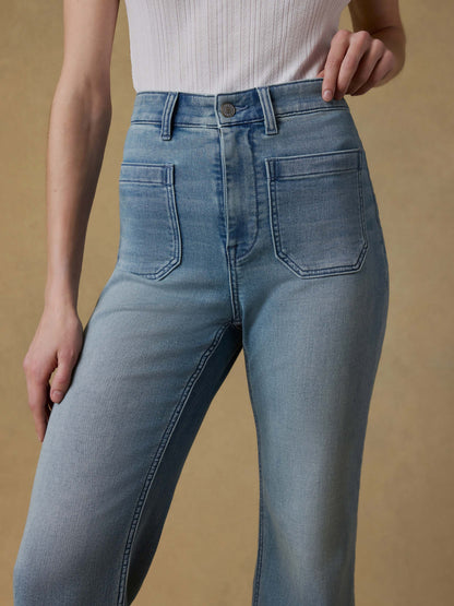 Stretch Terry Patch Pocket Ankle Pant - Eastern Shore Wash