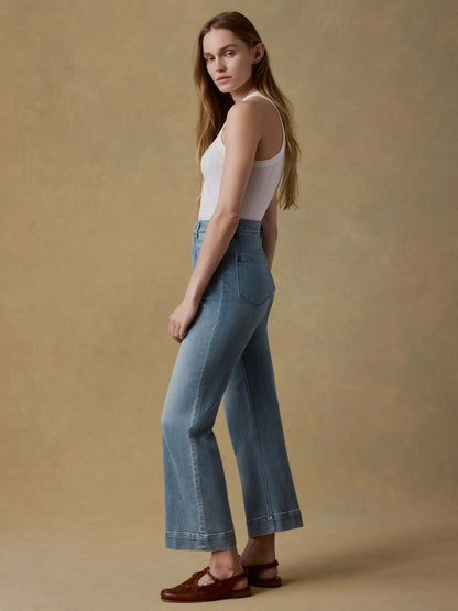 Stretch Terry Patch Pocket Ankle Pant - Eastern Shore Wash